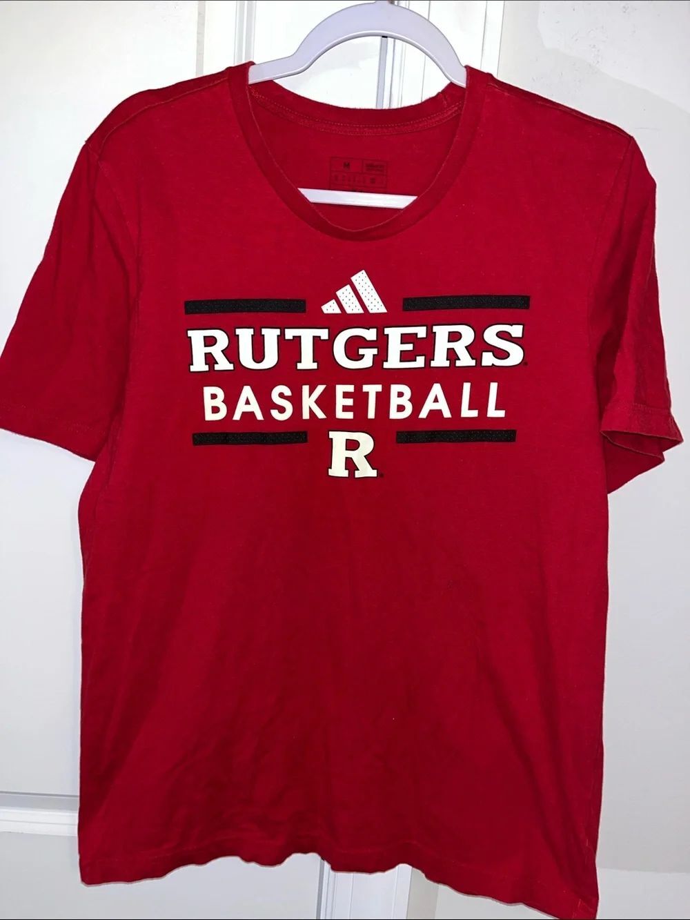Rutgers Scarlet Knights Basketball T Shirt M Red Cotton